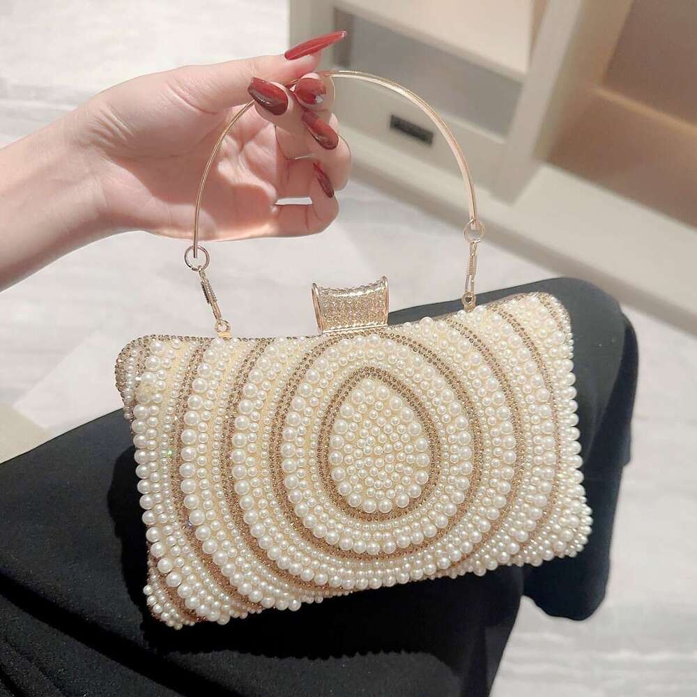 Dinner Bag New Pearl Cheongsam Handbag Beaded Water Diamond Dinner Evening Dress Handheld Bag Women S KQ