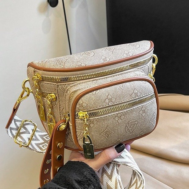Fashion cross-body shoulder bag chest bag waist bag women with soft leather bag printed bag women 2025
