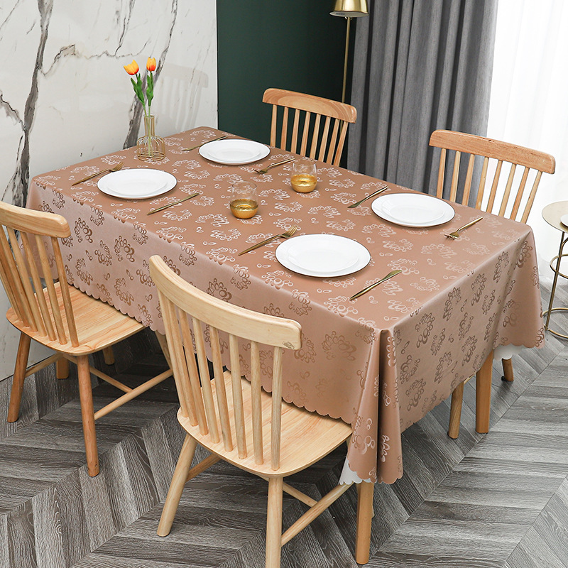 W53 simple non-slip PU waterproof, oil-proof, scalding-proof tablecloth tablecloth pvc household coffee table tablecloth rectangular