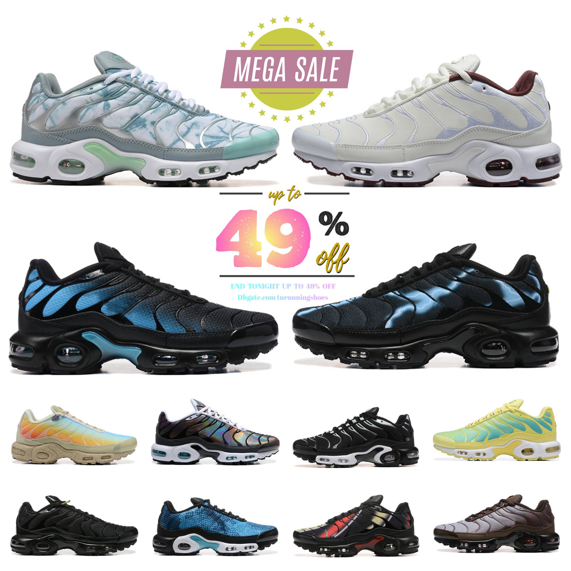 2025 Designer TN Plus Running Shoes tn Trainers Men Women Triple Black White Aqua Hyper Blue Sunset Purple Drift Grey Mens Chaussures Outdoor Sports Tennis Runners