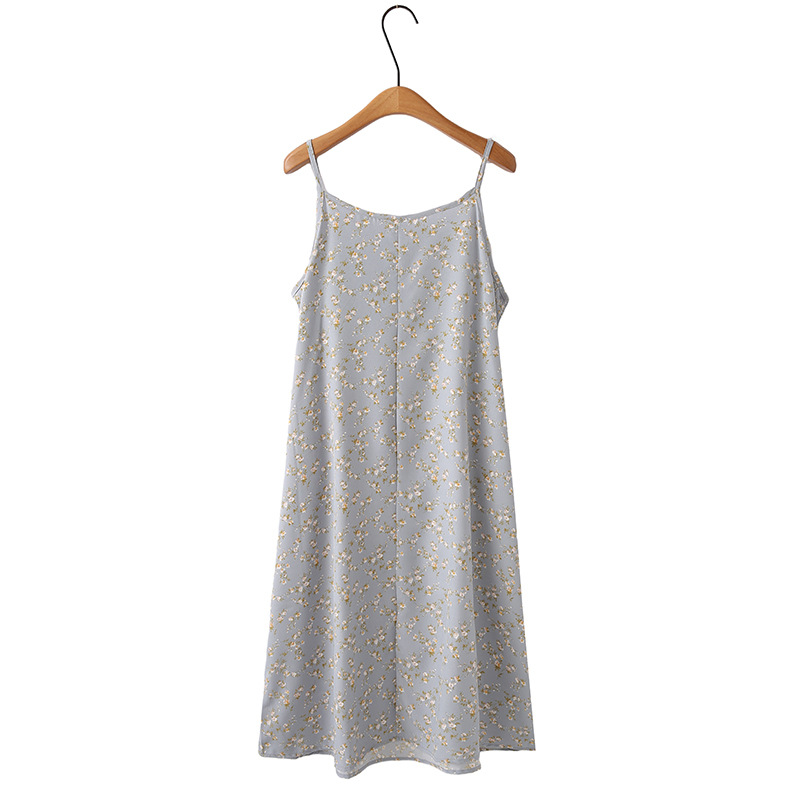 M205 Women's summer style fat and thin loose versatile pullover floral suspender dress