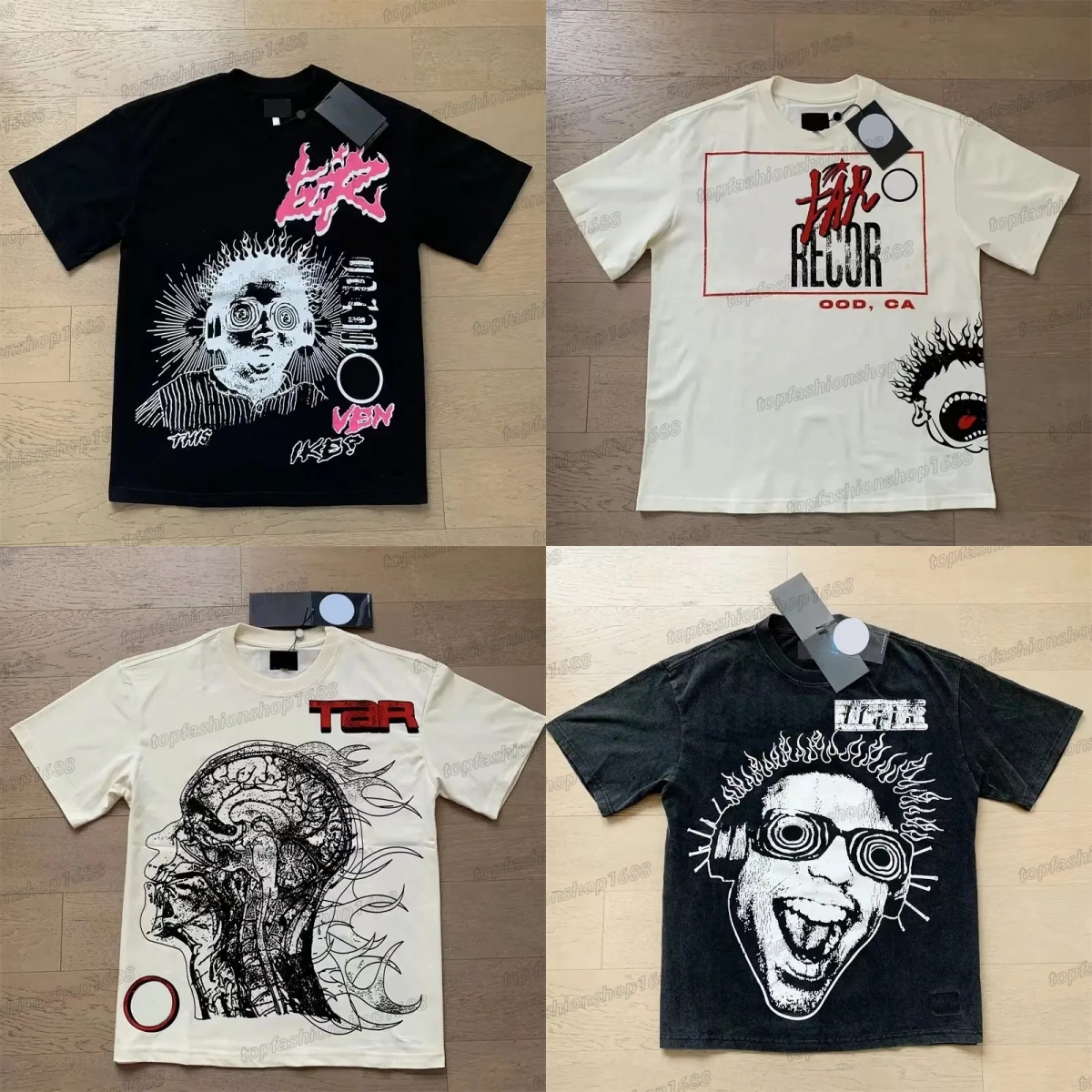 Helly Starshirt Tees Designer Mens Helles Star T Shirts High Quality Graphic T Shirt Mens Womens Short Sleeve Vintage Wash Hip Hop High Street Graphic T-Shirts