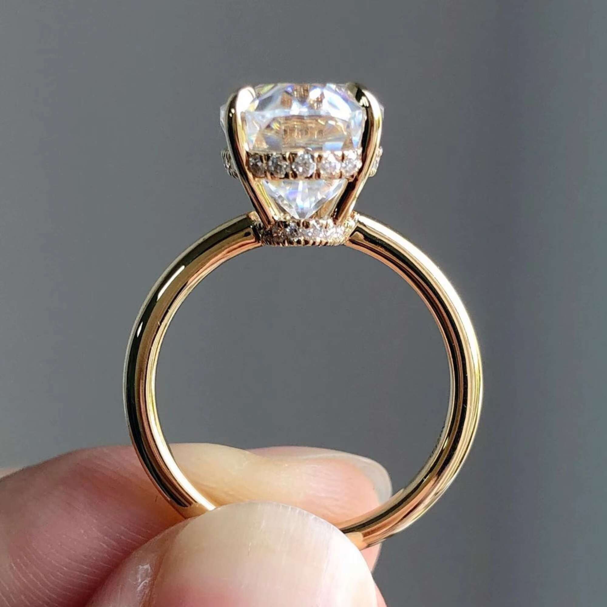 Hot Selling 3 ct Lab-Grown Oval Cut Diamond Ring Engagement Wedding Ring Jewelry 14k White Gold Ring