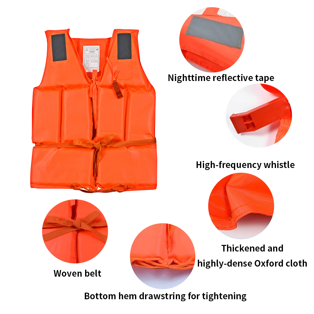 Rescue vest Life vest Life jackets adult and children high buoyancy professional rescue boat fishing portable orange