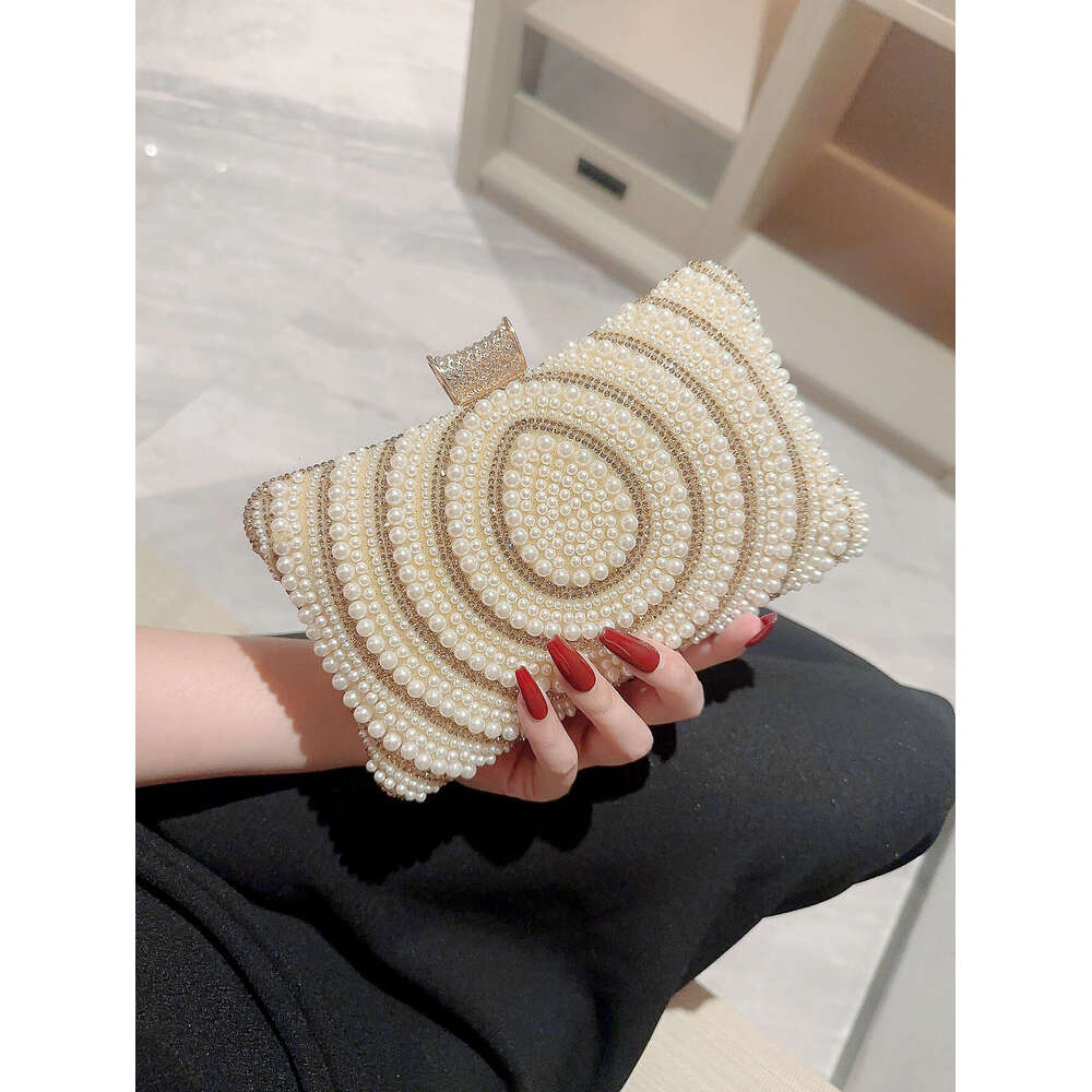 Dinner Bag New Pearl Cheongsam Handbag Beaded Water Diamond Dinner Evening Dress Handheld Bag Women S KQ