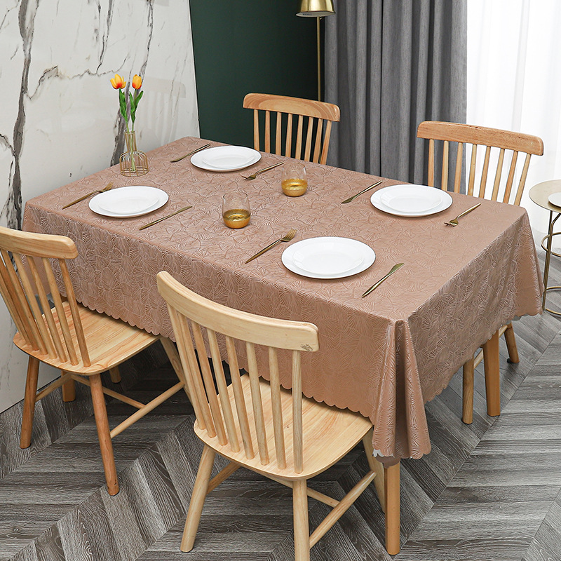 W52 simple non-slip PU waterproof, oil-proof, scalding-proof tablecloth tablecloth pvc household coffee table tablecloth rectangular