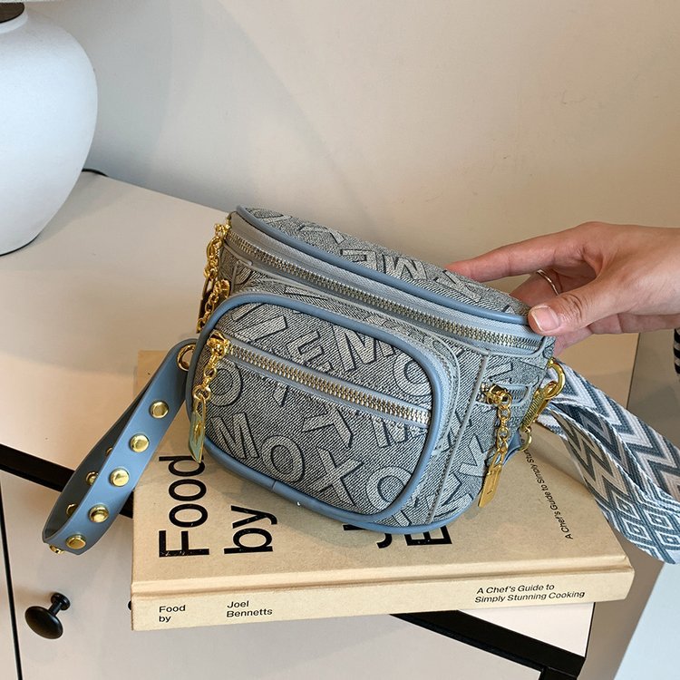 Fashion cross-body shoulder bag chest bag waist bag women with soft leather bag printed bag women 2025s hot