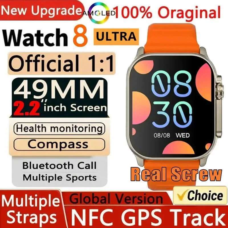 EST IWO Ultra 9 Gen 2 Smart Men 49 mm 2,2 pouces HD Screen GPS NFC imperméable Smartwatch Sports Fiess Watch PK HW8