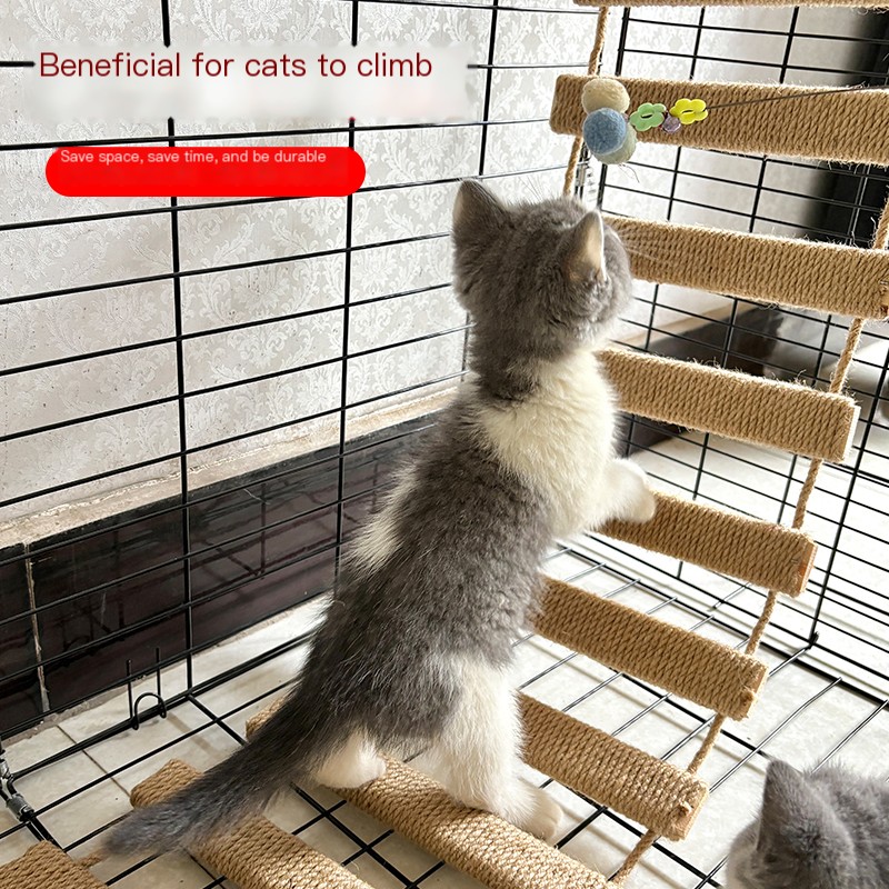 Sturdy, Multi-Level Pet Staircase: Compact Carpeted Ramp for Cats Upstairs