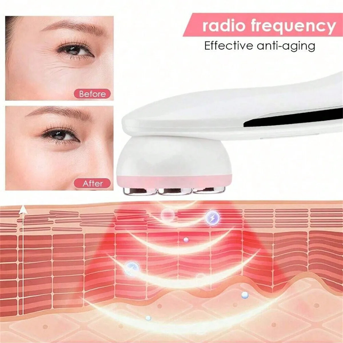 Mini For Face Skin LED Rejuvenation Wand Face Skin Care Massage Beauty Device Beauty MassagerLed Pon Skin Care Device 250422
