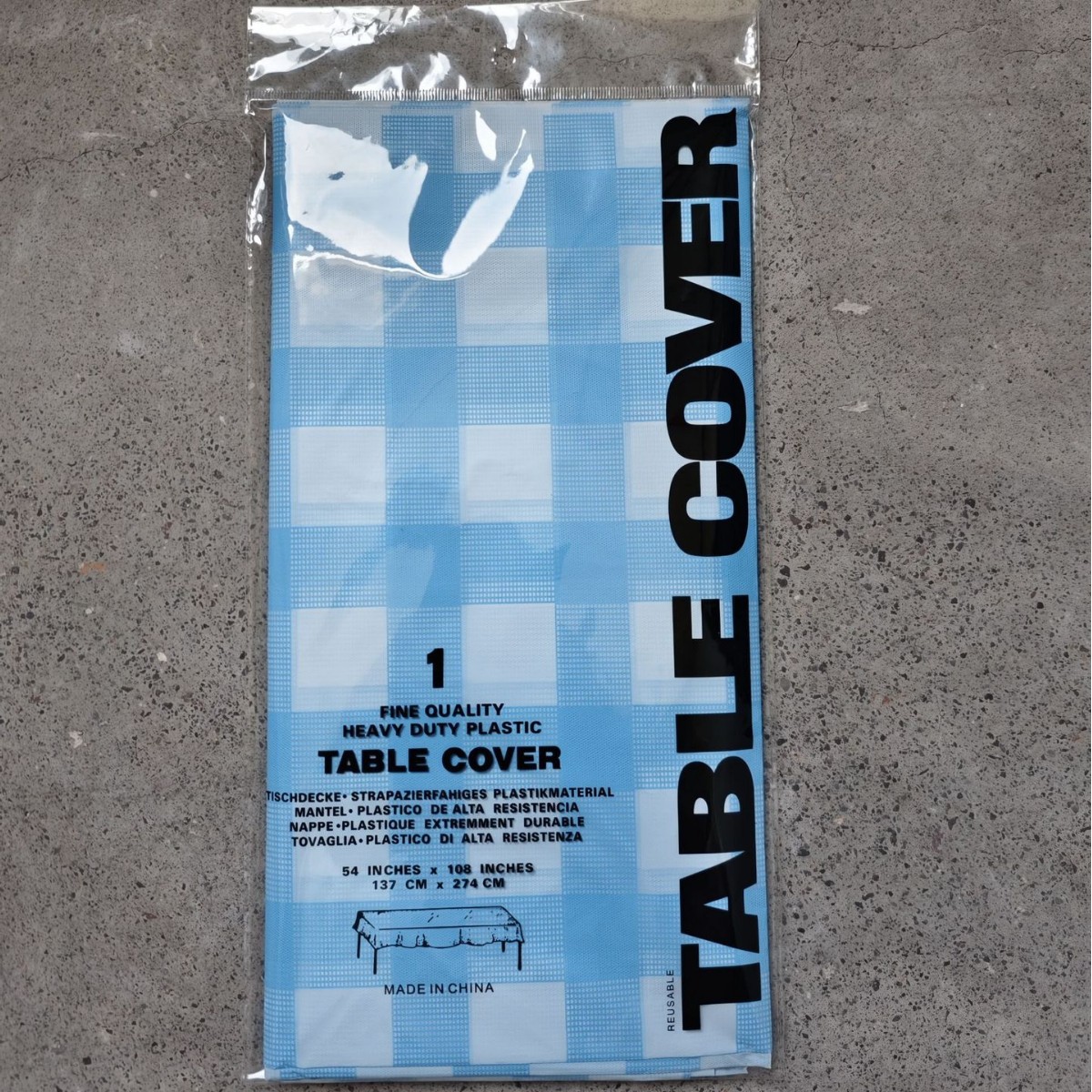 W47 Factory Direct Sales Spot Wholesale Plaid Party Tablecloth Disposable Plastic Tablecloth