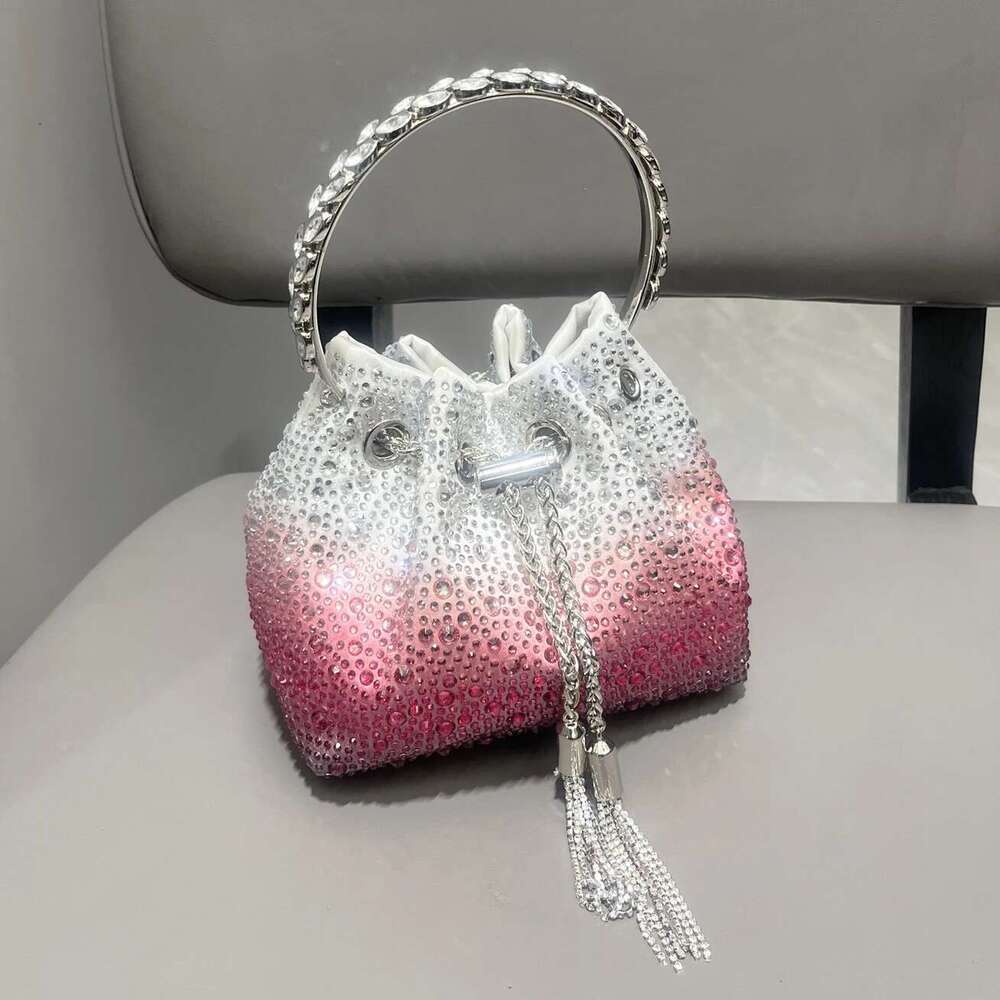 Handle Rhinestones Evening Clutch Bag Purses And Handbag Designer Shoulder Shiny Crystal Clutch Purse Bucket Bag