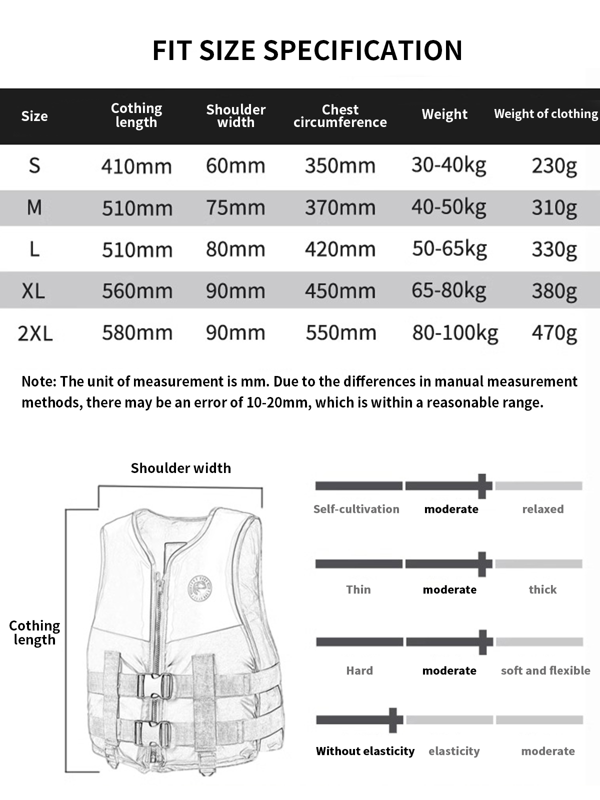 Life vest Life jackets Rescue vest with high buoyancy, available in a wide range of sizes for both children and adults, suitable for all kinds of wate