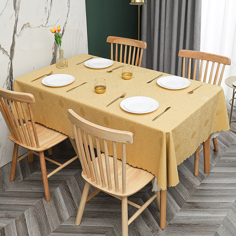 W52 simple non-slip PU waterproof, oil-proof, scalding-proof tablecloth tablecloth pvc household coffee table tablecloth rectangular