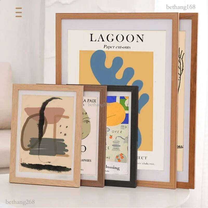 1 Pcs Modern Style Wood Po Living Room Decoration Wall Hanging Picture Frame 240812 H260306