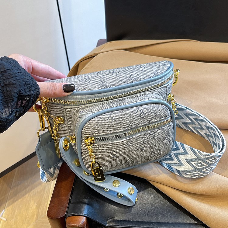Fashion cross-body shoulder bag chest bag waist bag women with soft leather bag printed bag women