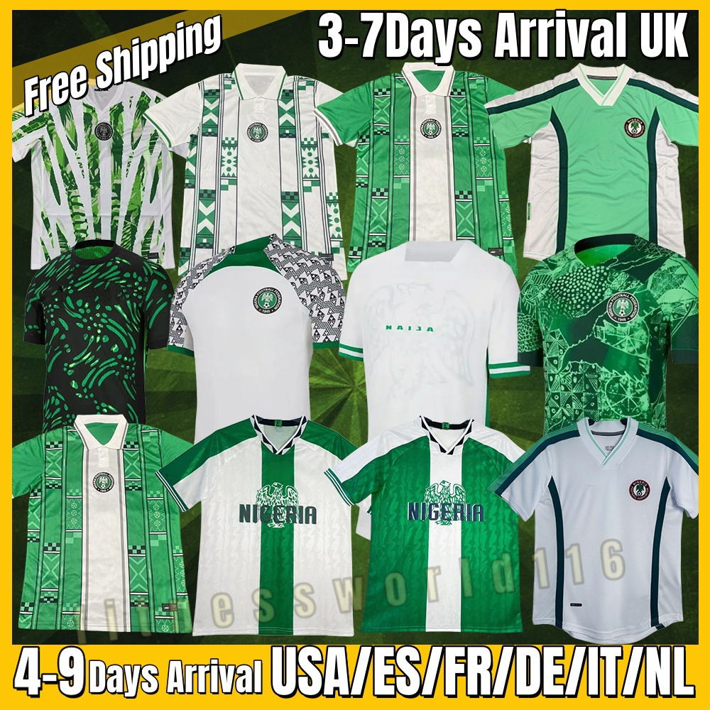 Nigeria 24 25 Genellia Retro shirt 1998 1994 1995 1996 Okocha Finidi MUSA Amokachi I W O B I Yekini ONAZI AWAZIEM IHEANACHO football shirt Kids Kit Free shipping S-4XL
