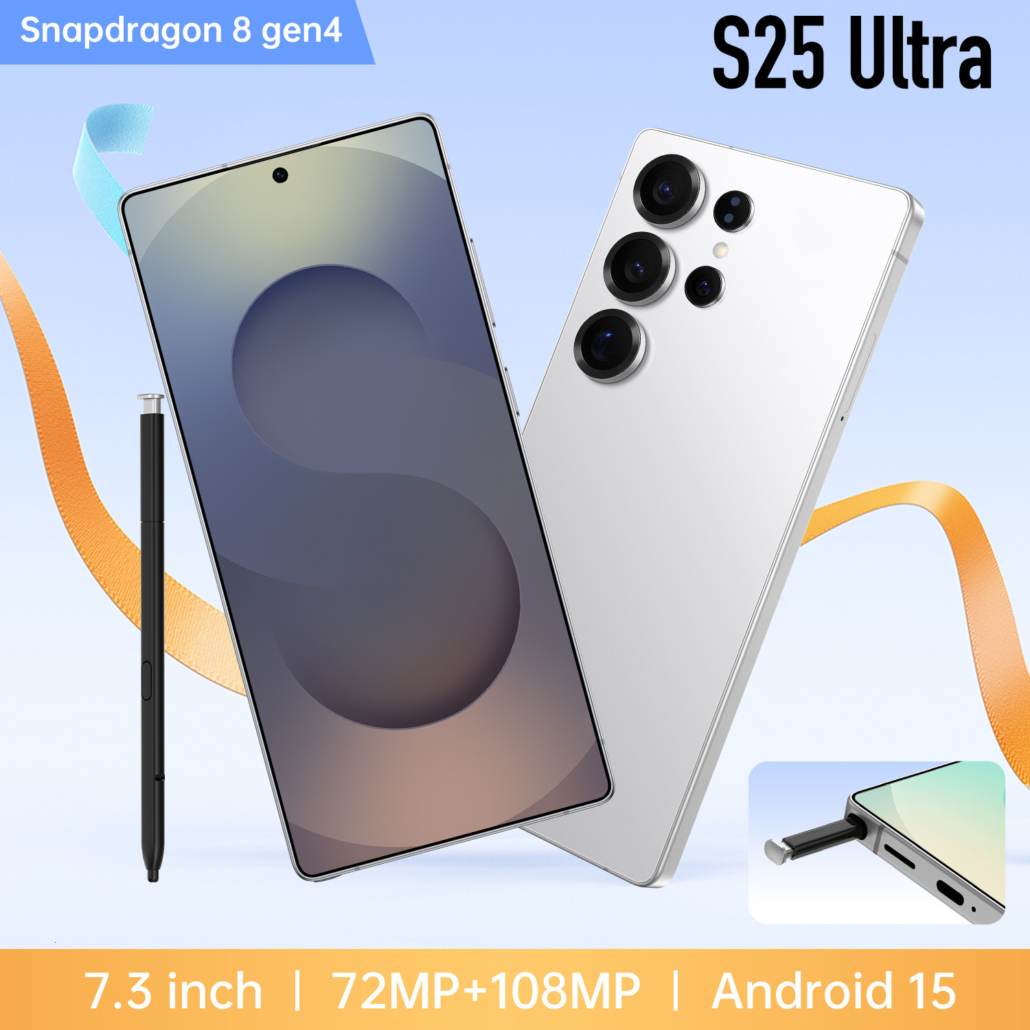 Brand New Unboxed Phone S25 Ultra with Large 7.3-Inch Screen - Android OS, 16GB + 1TB Storage