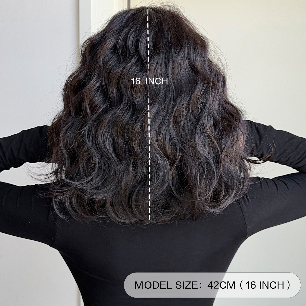 for Wig women with medium to long curly hair short wavy hair split hair anti-aging synthetic high-temperature silk wig cover