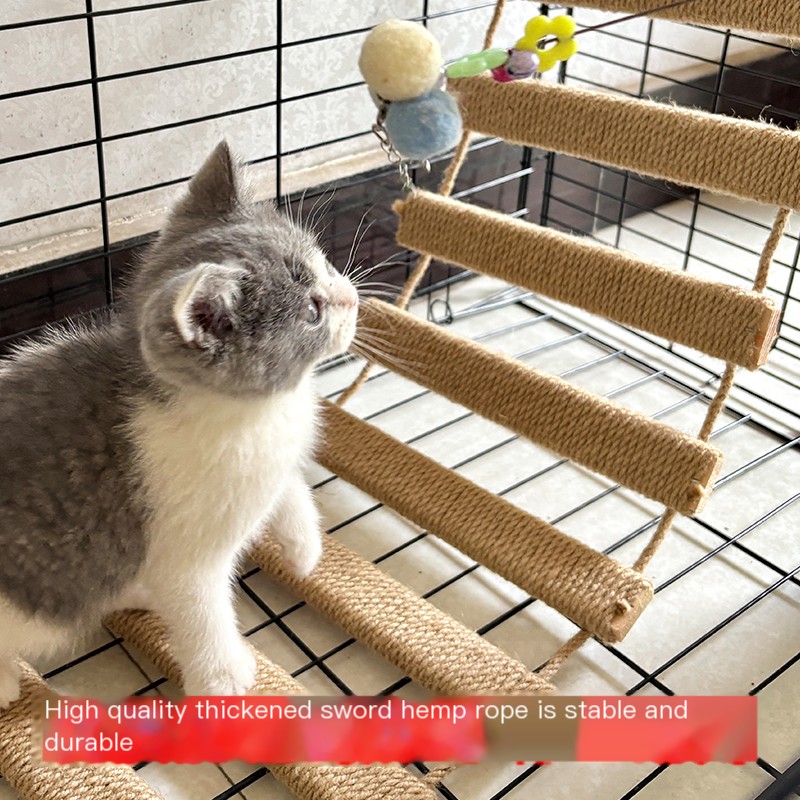Sturdy, Multi-Level Pet Staircase: Compact Carpeted Ramp for Cats Upstairs