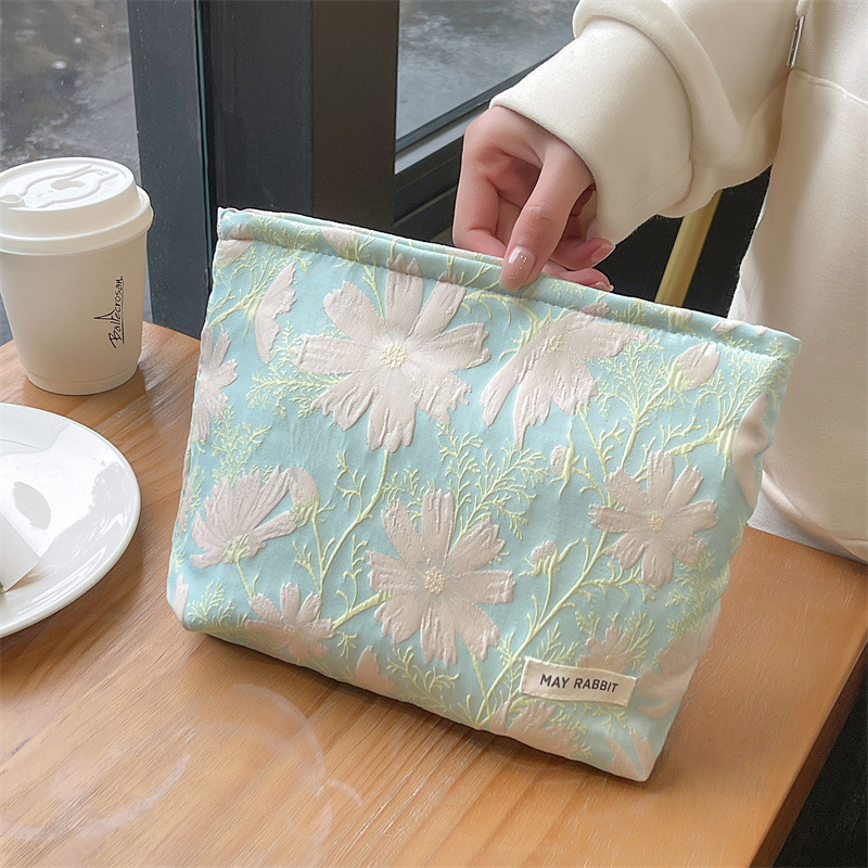 As4-Solid Color Simple Scola Cosmetico Stume Da Trasporto Portatile Clutch Clut…