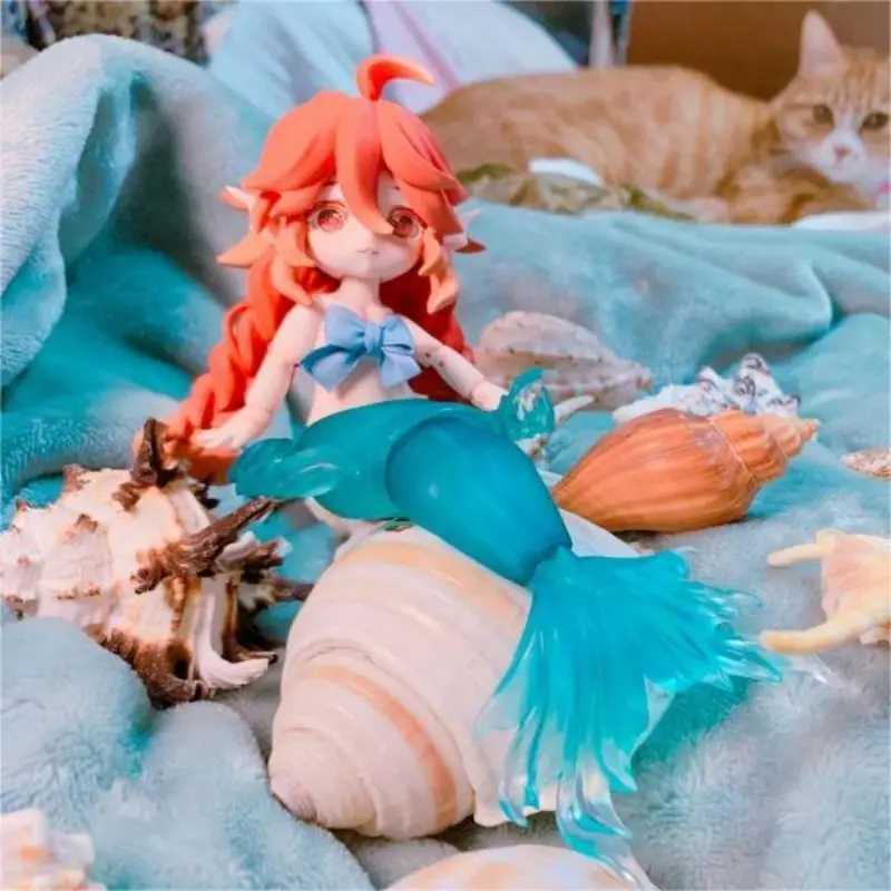 Mermaid Zhu Action Picture Bjd Blind Box 1/12 Bjd Doll Mermaid Mobile Union Mystery Box Desktop Decoration Holiday Gift Box Z250504