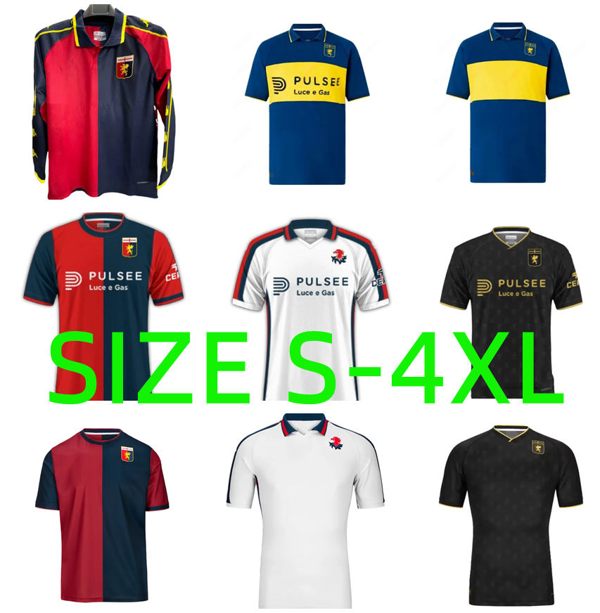 24 25 26 GENOA C.F.C. Soccer Jerseys 2024 2025 2026 BALOTELLI Rossoblu PUSCAS CODA EKUBAN YALCIN RETEGUI BADELJ ILSANKER STROOTMAN SABELLI PAJAC Grifone football shirt