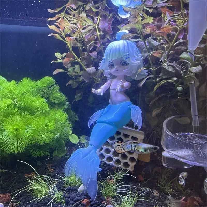 Mermaid Zhu Action Picture Bjd Blind Box 1/12 Bjd Doll Mermaid Mobile Union Mystery Box Desktop Decoration Holiday Gift Box Z250504