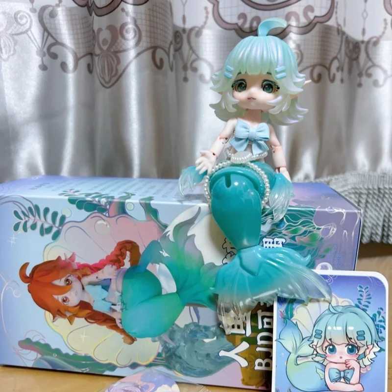Mermaid Zhu Action Picture Bjd Blind Box 1/12 Bjd Doll Mermaid Mobile Union Mystery Box Desktop Decoration Holiday Gift Box Z250504