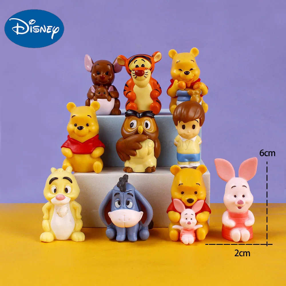 Disney Cartoon Winnie The Pooh Piglet Tigger Eeyore Rabbit Owl Anime Action Figures Toys Collection Model Doll For Kids Christmas Gift Z250504