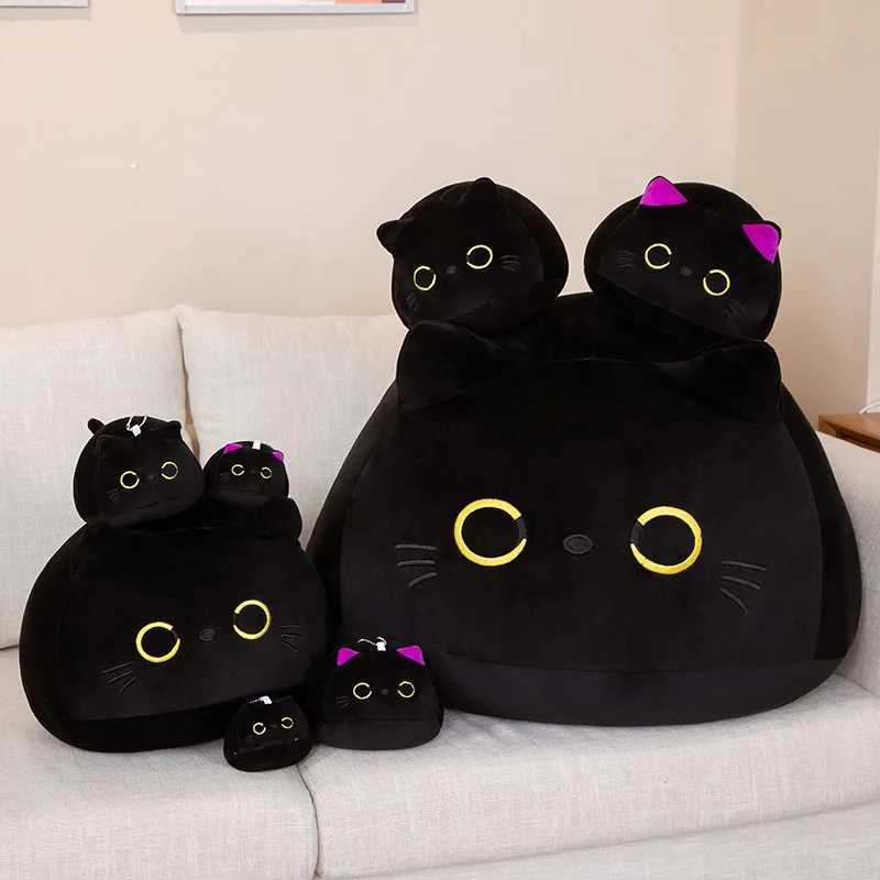 Top Quality 10/30Cm Doll Small Pendant Cute Pillow Pad Ins Black Cat Toy Girl Gift Plush Stuffed Toyt250504
