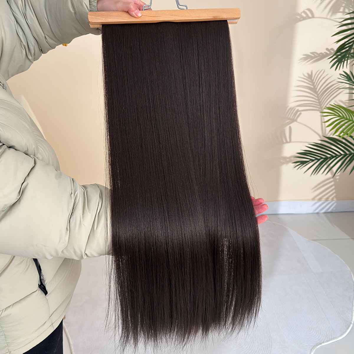 Stylish All-In-One Synthetic Hair Extension Sheet - Perfect for Parties, Holidays (Easter/Halloween/Christmas)