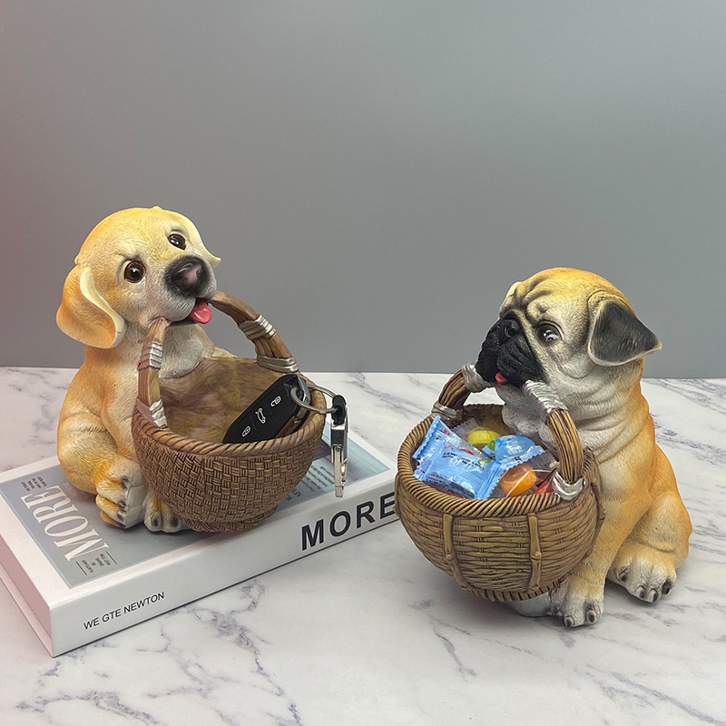 Creative Dog Entry Key Storage Decoration Shoe Cabinet Entrance Desktop TV Cabinet Storage Box Home Decoration 250314