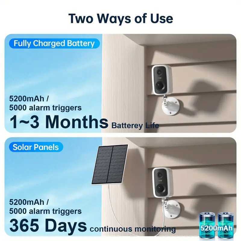 A best-selling 4MP high-definition outdoor solar-powered waterproof surveillance low-power smart camera Z241231