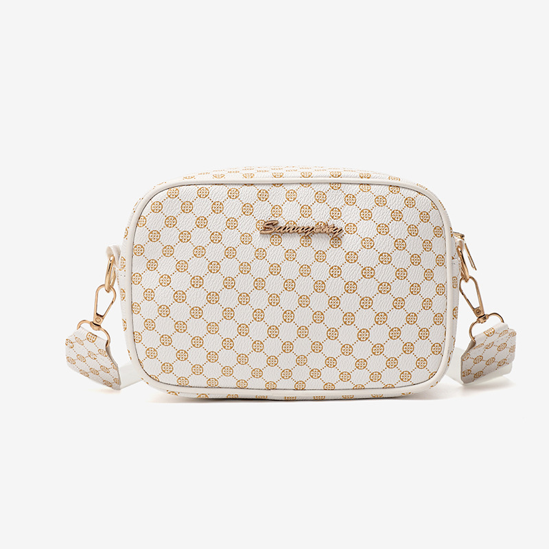 Hot retro diamond-shaped polka dot printed small square bag paired with a mini coin purse for a fashionable crossbody single-shoulder women's bag