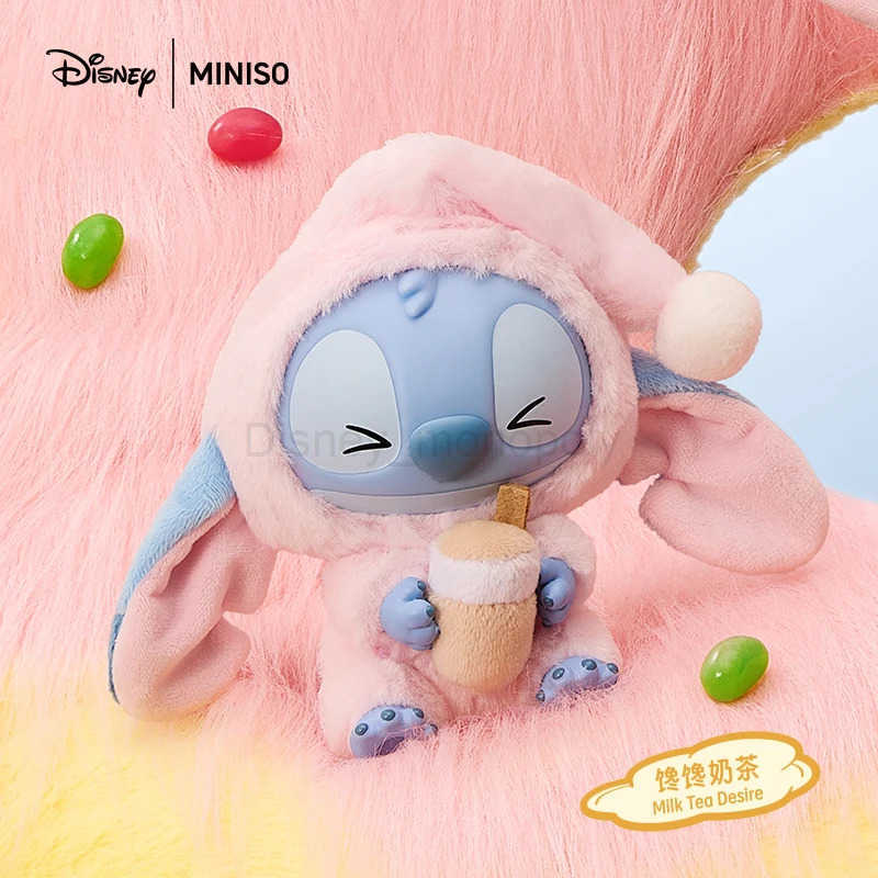 Disney Stitch Eat Something Before Sleep Series Blind Box Toy Mystery Box Anime Figure Stitch Doll Ornaments Kid Fluffy Dolls Toy Gifts Z250504