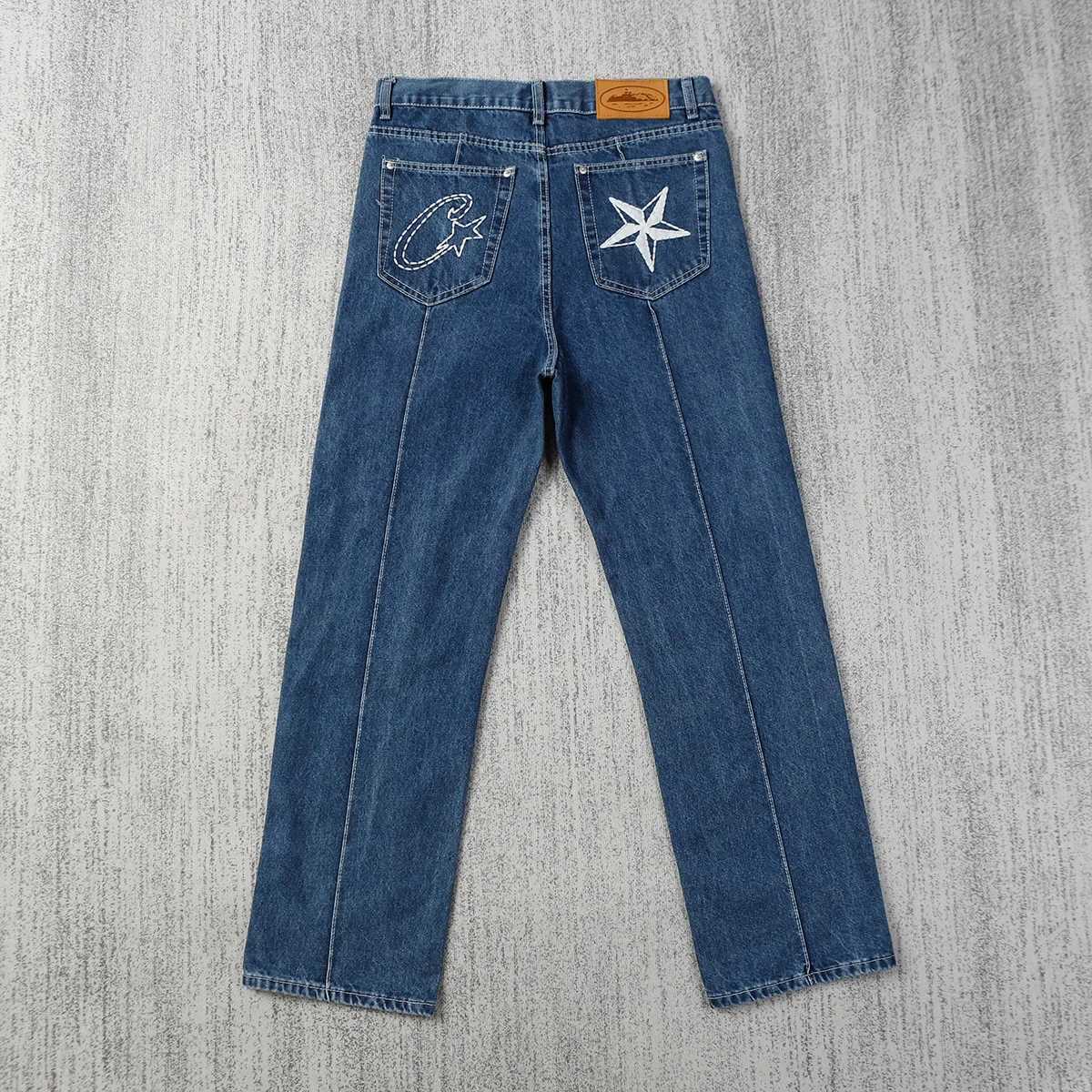 Devil Straight Leg Jeans Vintage Printing Unisex Long Trousers Hip Hop Style Trade from Chinese Mainland X2505041