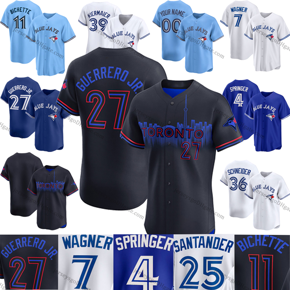 Custom 2025City Connect 27 Vladimir Guerrero Jr. Baseball Jersey Bo Bichette Alejandro Kirk George Springer oronto Kevin Gausman Kiermaier Blue Jays Joey Votto