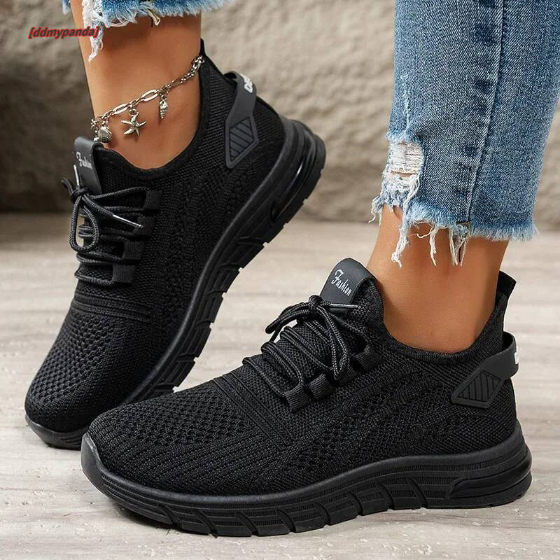 2025 Breathable White Sneakers for Women Soft Sole Lace Up Casual Sports Woman Comfortable Mesh Walking Shoes Female ddmypanda
