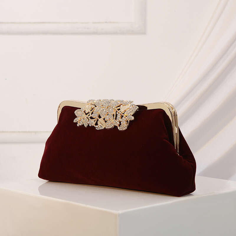 Dinner Bag New Handmade Beaded Pearl Wrist Set With Water Diamond Qipao Banquet Bag KQ