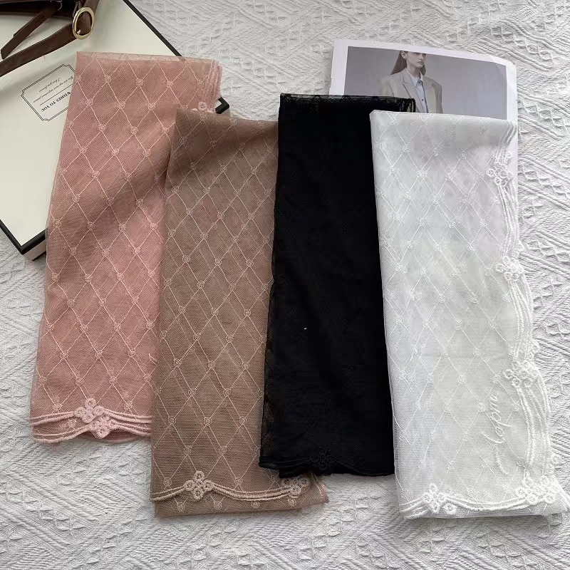 T630 flower lace scarf long silk scarf female spring and summer seaside holiday gauze scarf shawl headscarf