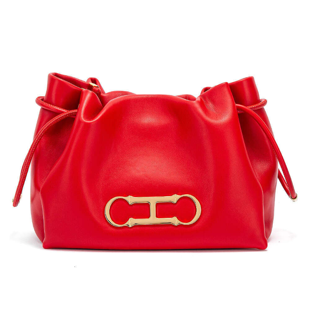 CHCH Fashion Trendy Letter Bundle Mouth Commuter Leisure Single Shoulder Crossbody Light Luxury Texture Bucket Bag