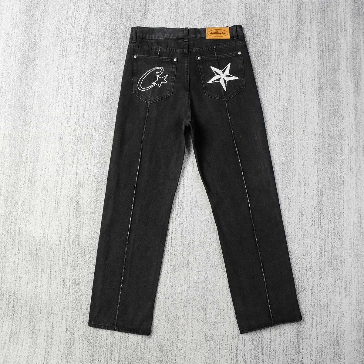 Devil Straight Leg Jeans Vintage Printing Unisex Long Trousers Hip Hop Style Trade from Chinese Mainland X2505041