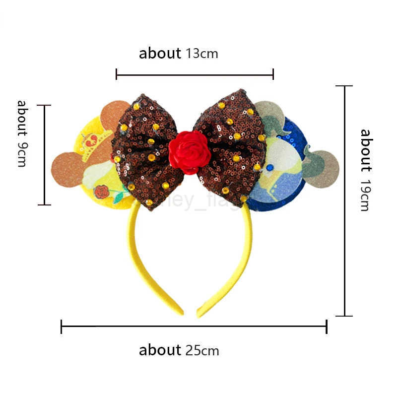 Disney Birthday Party Mickey Mouse Ear Headband Makeup Princess Decoration Role Playing Costume Holiday Gift Girl/AdultXJ250504