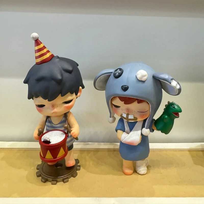 Authentic 16cm Hirono Shelter Series Blind Box Action Chart Trend Chart Family Mystery Box Doll Series Kaii Christmas Gift Z250504