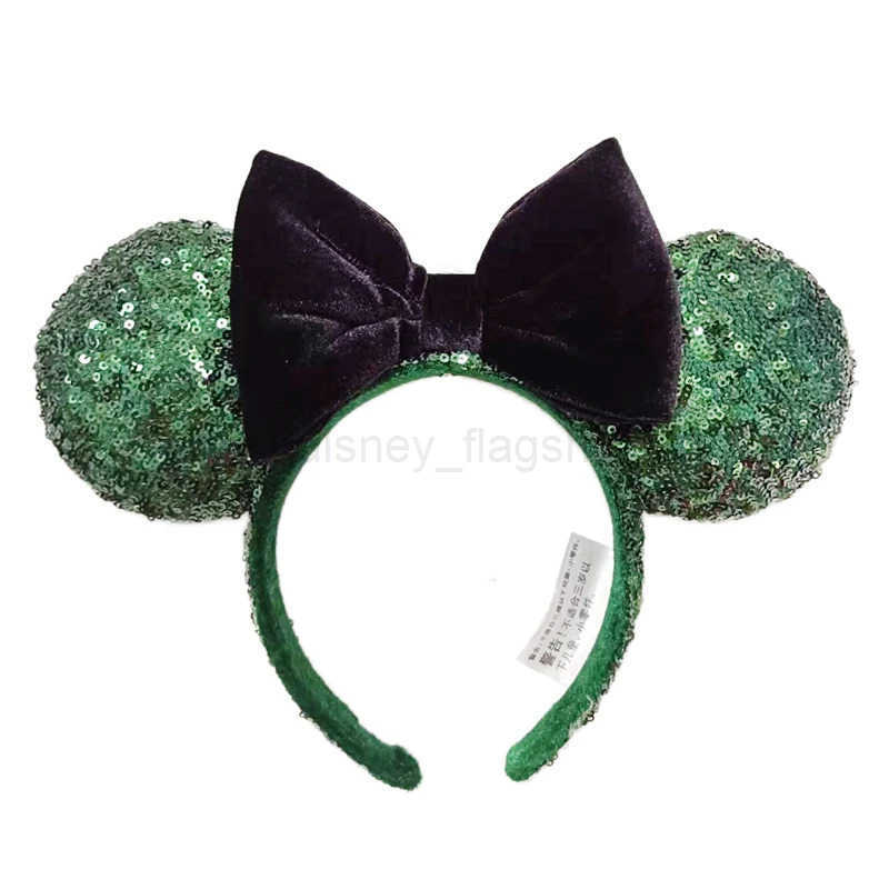 Disney 2024 high-quality Disney Minnie headband with sequined ears COSTUME Halloween cosplay plush gift mouse doll girl headbandXJ250504