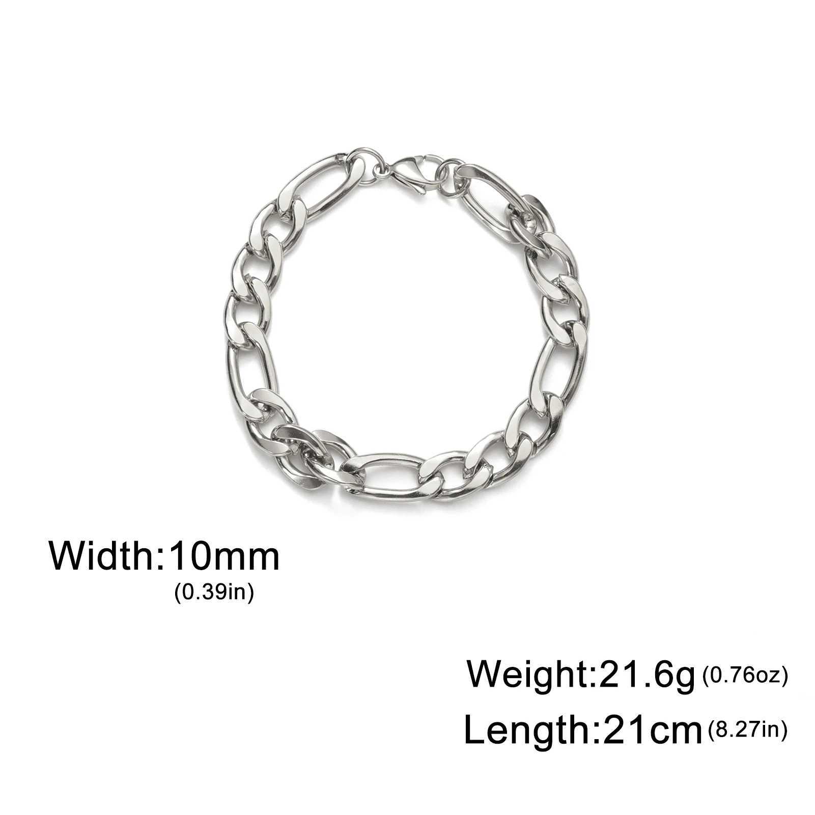 Simple Figaro Chain Bracelet for Wan Man Couple Jewelry Kid Child Gold Color Stainless Steel Trend Fahsion Punk Hip Pop Gift X250504