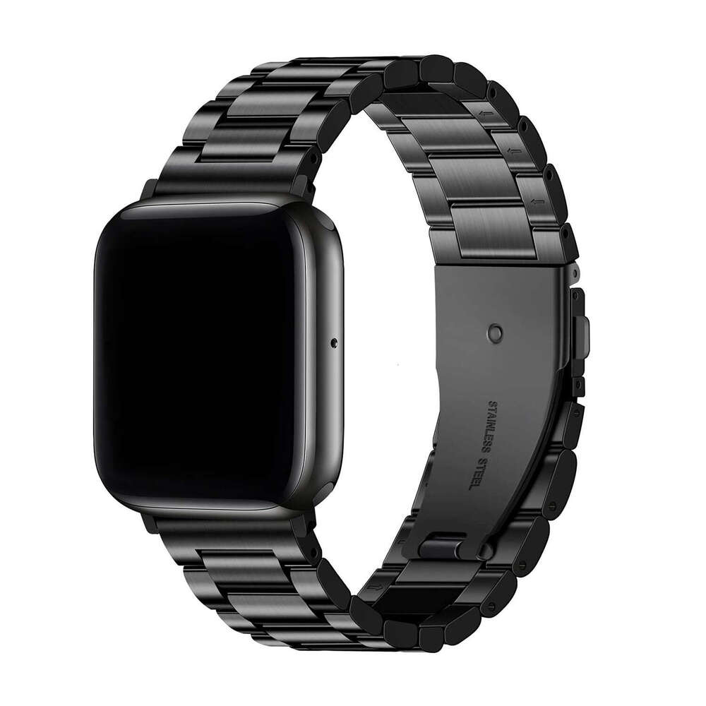 Suitable for Apple Watch three bead iwatch solid stainless steel metal strap