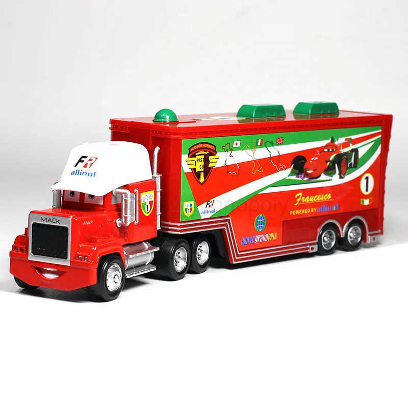 Disney Pixar Cars 3 Container Trucks Disney Toy Lightning McQueen Racing Family Series Flo Diecast Model Cars Boys Girls Childrens Gifts Z250504