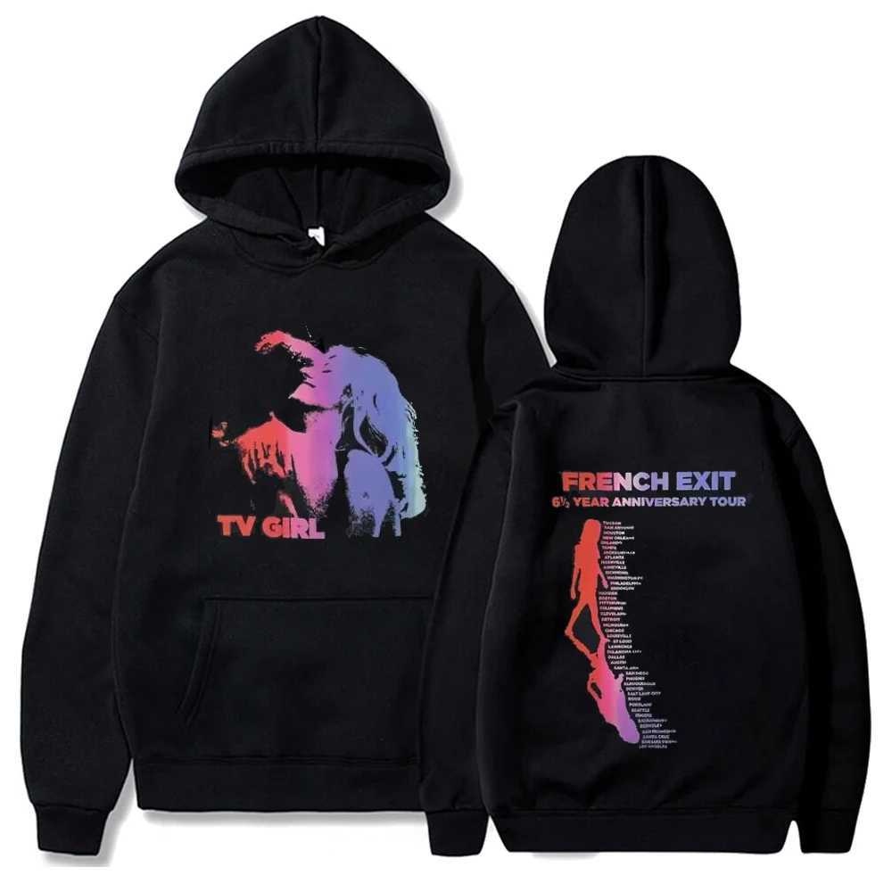 TV Girl Who Really Cares Music Album Hoodie Harajuku Hooded Sweatshirts TV Girl Hooded Pullover Men Women Casual Streetwear Tops X250504